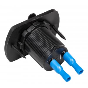 Розетка автомобильная "AIRLINE" (USB встраиваемая влагозащитная, 2 порта, вольтм AEBJ202 AIRLINE