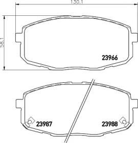 колодки дисковые передние!\ Hyundai i30 07>, KIA Ceed 07>/Carens 02> NP6023 NISSHINBO