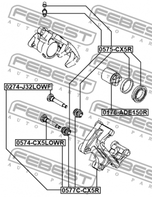 Скоба заднего тормозного суппорта MAZDA CX-5 2011-2017 0577C-CX5R 0577C-CX5R FEBEST