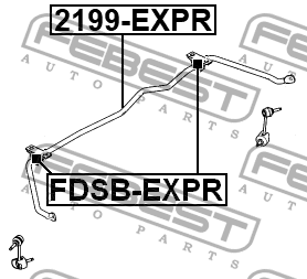 Втулка стабилизатора FORD Explorer (11-) заднего FEBEST FDSB-EXPR FEBEST