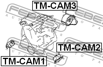Опора двигателя TOYOTA Cami (00-) задняя FEBEST TM-CAM3 FEBEST
