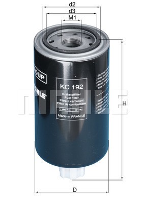 Фильтр топливный KC192 MAHLE KNECHT