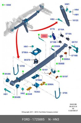Гайка FORD OE 1 725 885 FORD