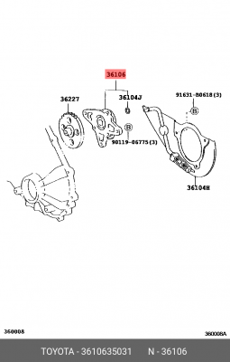 НАСОС МАСЛЯНЫЙ 36106-35031 TOYOTA