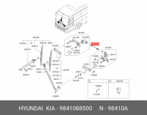 Кабель эл.двигателя стеклоочистителя 9841088500 HYUNDAI KIA