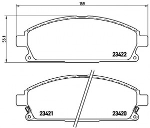 P56040 GDB3167=685 002B-SX !колодки дисковые п.\ Nissan Patfinder/X-Trail 97> P56040 BREMBO
