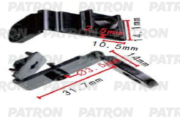AUDI Клипса крепления подкрылка P371567 PATRON