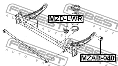Сайлентблок MZAB-040 MZAB-040 FEBEST