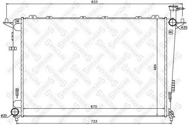 радиатор системы охлаждения! АКПП\ KIA Sorento 2.4i 09> 10-26509-SX STELLOX