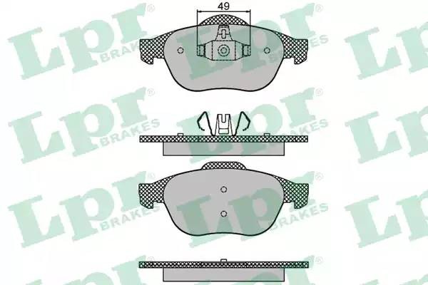 Комплект тормозных колодок 05P1678 05P1678 LPR