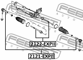 Наконечник рулевой FORD EXPLORER III 2002-2005 2121-EXPII 2121-EXPII FEBEST