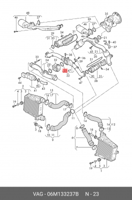Прокладка 06M133237B 06M 133 237 B VAG