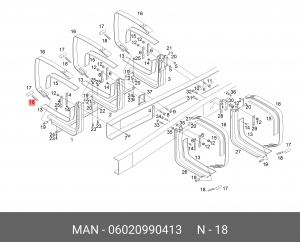Винт с цилиндрической головкой M12X1,5X1 06020990413 MAN