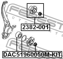 Ступица 2382-001 2382-001 FEBEST