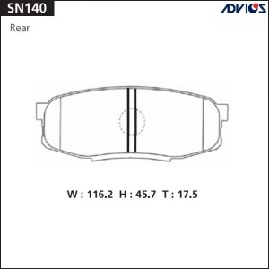 Дисковые тормозные колодки ADVICS арт. SN140 SN140 ADVICS