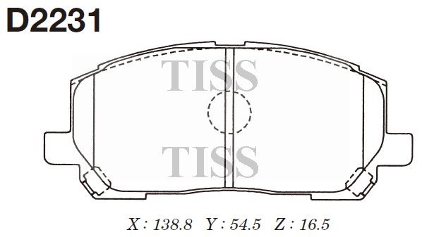 Замена на D2231H Колодки тормозные дисковые Lexus RX300 V6 00-01 D2231 D2231 MK KASHIYAMA