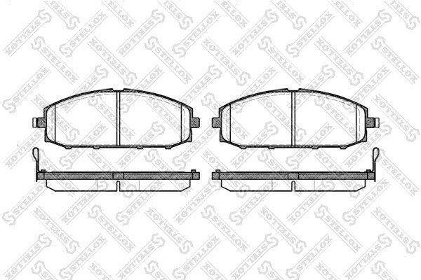 711 04=222255 !колодки дисковые п.\ Nissan Patrol Y61 4.5i/2.8TD/4.2TD 97>/3.0Di 722-004-SX STELLOX