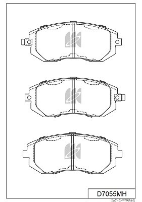 Колодки тормозные дисковые пер. Subaru Legacy 2.0i,2.5i 98-03, D7055MH D7055MH MK KASHIYAMA