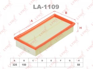 Фильтр воздушный подходит для BMW 5(E34) 2.0-2.5 (M50)/M5 95 LA-1109 LA-1109 LYNXAUTO