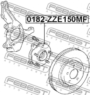 Ступица в сборе передняя TOYOTA RAV4 ACA3#/GSA3# 2005-2013 0182-ZZE150MF 0182-ZZE150MF FEBEST