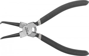 щипцы загнутые! для стопорных колец с ПВХ рукоятками сжим, 180мм, 12-65мм\ IRBP180 THORVIK