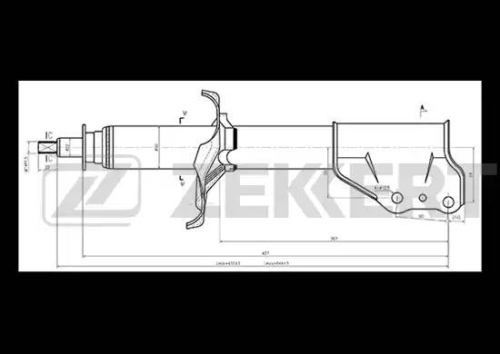 Амортизатор подвески газ. перед. прав. Mazda MPV II 99- SG-4862 SG-4862 ZEKKERT