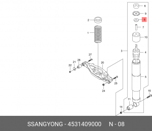 ШАЙБА АМОРТИЗАТОРА ЗАДНЕГО SSANGYONG 4531409000 SSANG YONG