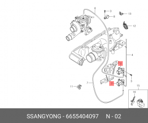 Клапан электромагнитный SSANGYONG Kyron (08-),Actyon (08-),Actyon Sports (08-) ( 6655404097 SSANG YONG