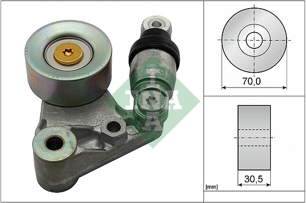 ролик натяжной! с механизмом натяжения\ Nissan Patrol 3.0DTi 97> 534062910 INA