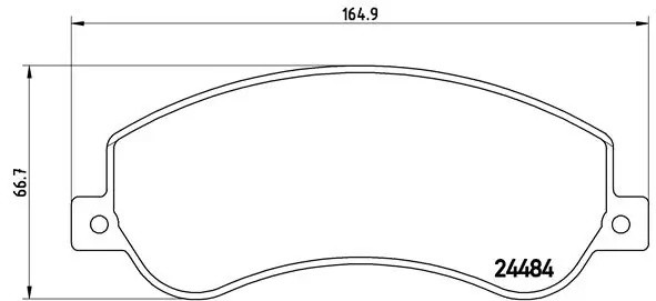 P24064 1250 02 !колодки дисковые п.\ Ford Transit 2.3 16V/2.2TDCi/2.4TDCi 06> P24064 BREMBO