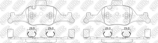 Колодки тормозные BMW 5 (G30,G31) передние (4шт.) NIBK PN0755 NIBK