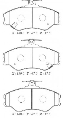 Колодки тормозные дисковые Hyundai H100 94- D11112M D11112M MK KASHIYAMA