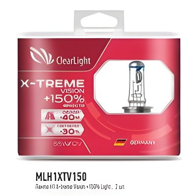 Лампа 12V H1 55W +150% бокс (2шт.) X-treme Vision CLEARLIGHT MLH1XTV150 CLEAR LIGHT