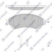 Колодки тормозные передние GP4212 Hagen GP4212 GP4212 SANGSIN