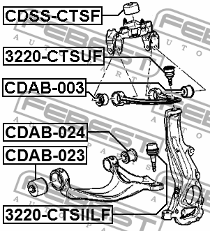 Сайлентблок передн нижн рычага CADILLAC CTS II 2007-2013 CDAB-023 CDAB-023 FEBEST