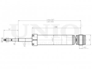 Амортизатор масляный задней подвески SAB-20046 UNIO