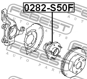 Ступица передняя NISSAN FUGA Y50 2004-2009 0282-S50F 0282-S50F FEBEST