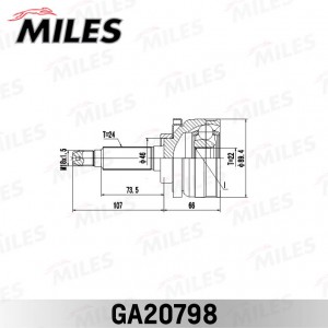 ШРУС наружный LADA 2123 (GSP 828004) GA20798 GA20798 MILES