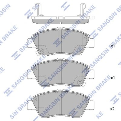 Колодки тормозные дисковые Honda Civic 03 SP1435 SP1435 SANGSIN