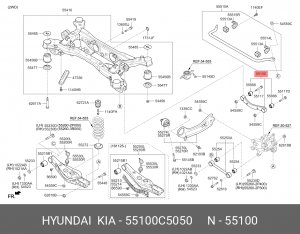 Рычаг подвески KIA Sorento (15-) задний поперечный верхний левый/правый (1шт.) O 55100C5050 HYUNDAI KIA