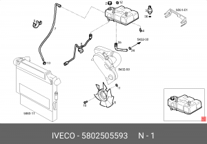 бачок расширительный!\ Iveco Daily IV 5802505593 IVECO