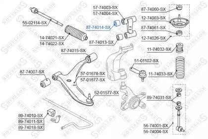 сайлентблок рычага верхн.!\ Nissan Primera P10/P11/WP11 all 90> 87-74014-SX STELLOX
