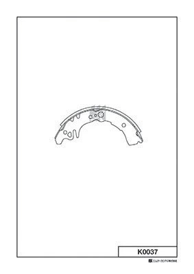 Колодки тормозные барабанные K0037 K0037 MK KASHIYAMA