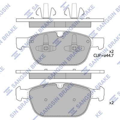 Колодки тормозные передние Volvo XC60 3.0/3.2/2.4D 05/08 SP2320 SP2320 SANGSIN