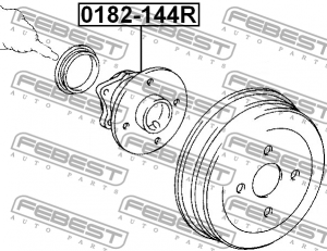 Ступица в сборе задняя TOYOTA COROLLA E14 0182-144R 0182-144R FEBEST
