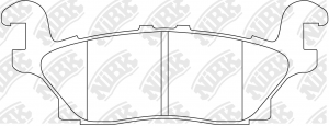 Колодки тормозные HUMMER H3 (05-10) задние (4шт.) NIBK PN0499 NIBK