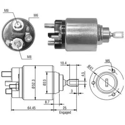 Реле втягивающее FORD Fiesta (01-07) стартера MEAT&DORIA 46043 MEAT DORIA