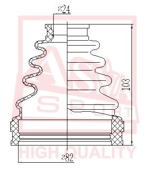 ПЫЛЬНИК ШРУС КОМПЛЕКТ(0x0x0) TRIPOD (CAMRY MCV30) ASVA [12] BTIN909 BT-IN909 ASVA