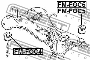 Сайлентблок передн подрамника передний FORD FOCUS II FM-FOC4 FM-FOC4 FEBEST