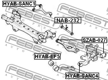 Сайлентблок SZAB-027 SZAB-027 FEBEST